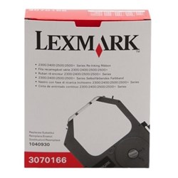 LEXMARK 3070166 GENUINE RE-INK RIBBON FOR 2300, 2400, 2500 DOT MATRIX PRINTERS