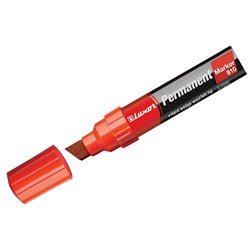 % LUXOR PERMANENT MARKER 810 CHISEL  JUMBO RED *** CLEARANCE ***