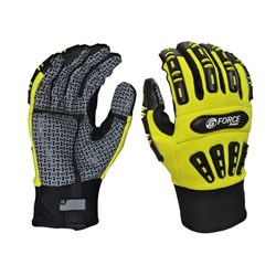 % MAXISAFE G-FORCE XTREME MECHANICS GLOVE WITH TPR BACK SIZE 10/L *** CLEARANCE ***