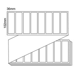 PERMANENT FANFOLD THERMAL TRANSFER LABELS 103/36/1 BX120000