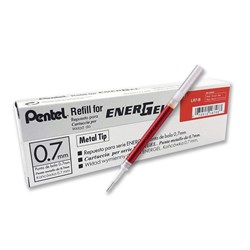 PENTEL REFILL LR7-B RED Suits BL17 BL37 BL77 Pen Box of 12
