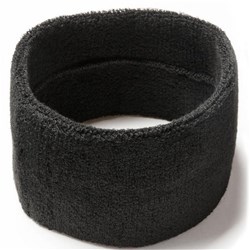 Force 360 Sweat Band Terry Towelling Black Pack of 20