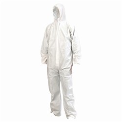 PRO CHOICE SMS DISPOSABLE COVERALLS WHITE SIZE XL