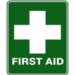 SIGN - FIRST AID - 300x225mm ADHESIVE STICKER