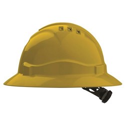 PROCHOICE HARD HAT UNVENTED WITH RATCHET HARNESS YELLOW FULL BRIM