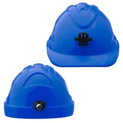 PRO CHOICE V9 HARD HAT UNVENTED + LAMP BRACKET RATCHET HARNESS BLUE