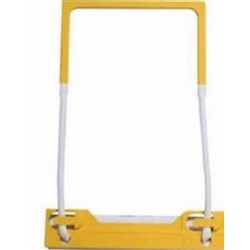 DELI 3 PIECE ADHESIVE FASTENER & BASE TUBECLIP Yellow Box of 100