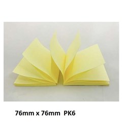 RAZORLINE POP UP NOTES 76x76mm YELLOW PK6