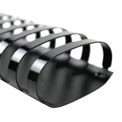 BINDING COILS PLASTIC 20 LOOP 38MM BLACK PK25