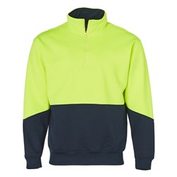 SW13A HI VIS POLAR FLEECE LONG SLEEVE YELLOW/NAVY XL