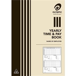 OLYMPIC TIME & PAY BOOK YEARLY A5 32PG