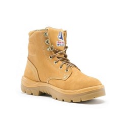 Steel Blue Argyle Safety Boots Steel Toe Cap Padded Collar TPU Outsole Wheat Size 9