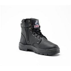 Steel Blue Argyle Safety Boots Steel Toe Cap Padded Collar TPU Outsole Black Size 11
