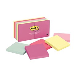 3M POST-IT NOTES 654-AST 76x76MM ASSORTED MARSEILLE PK12