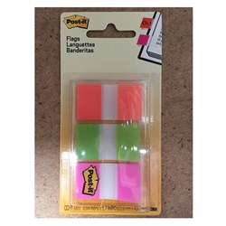 POST-IT FLAGS 680-OLP 23.8x43.2mm ORANGE, LIME, PINK PK60