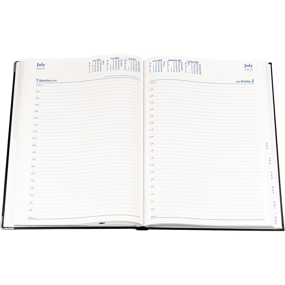 Diaries & Calendars OFFICE CHOICE EXECUTIVE Diary A4 Day To Page Black 2022 Jaybel Office