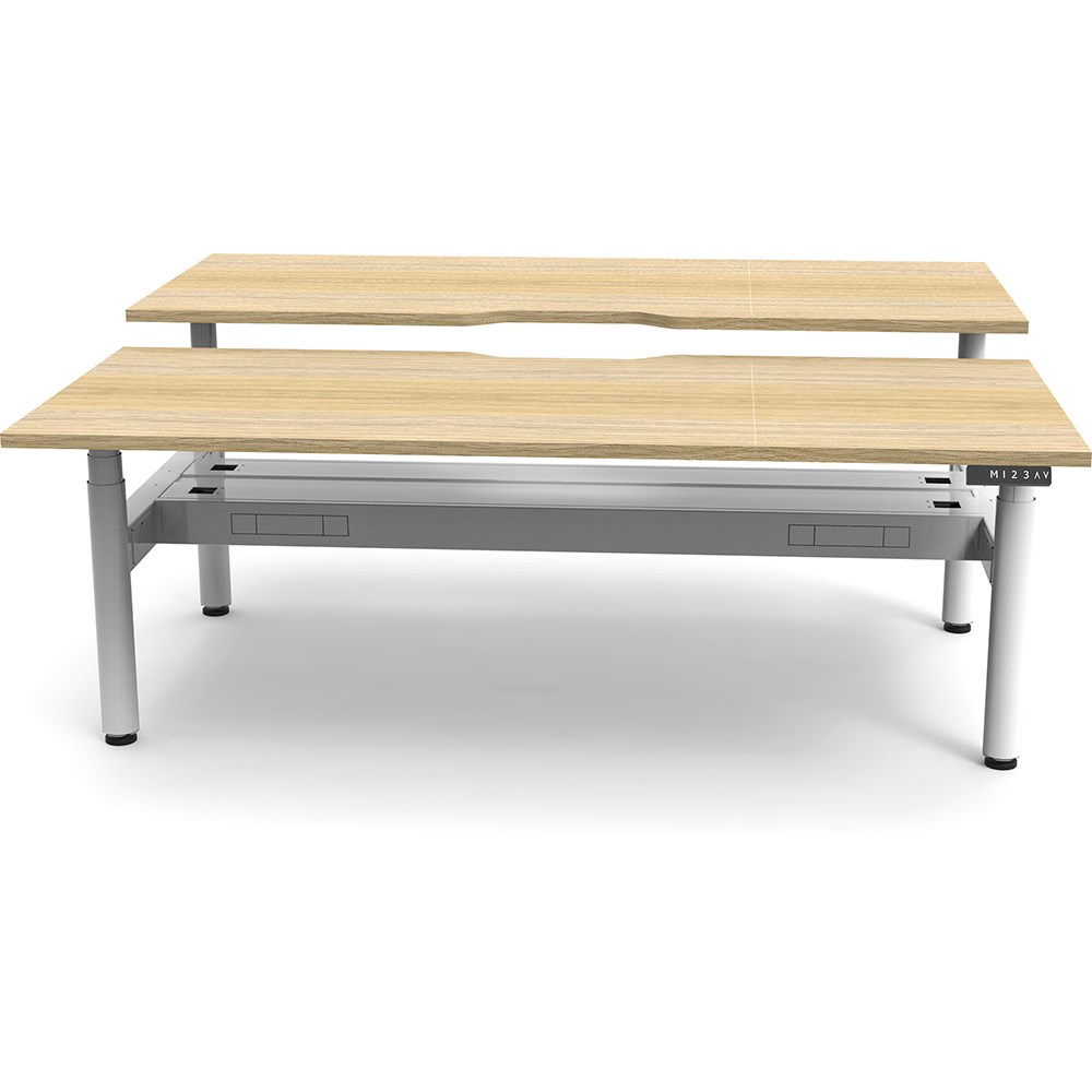 Office Furniture Rapidline Halo+ Back to Back Workstation + Cable