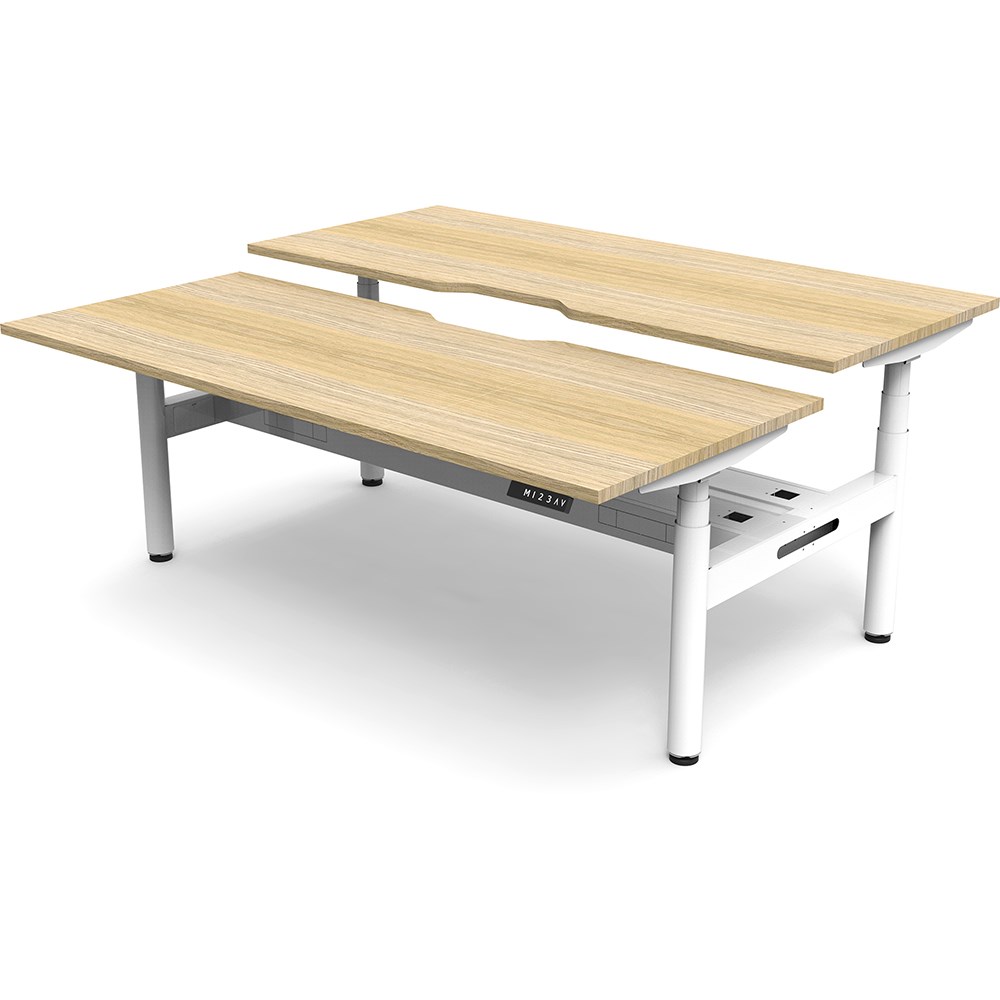 Office Furniture Rapidline Halo+ Back to Back Workstation + Cable