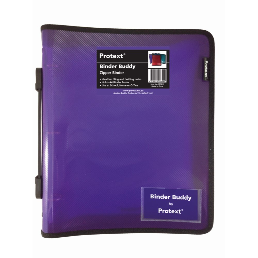 Prosoft Binders Binders & Folders - Protext Binder Buddy With Zipper And Handle A4 3 ...