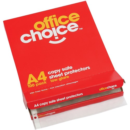 Files - OFFICE CHOICE A4 ECONOMY COPYSAFE SHEET PROTECTORS 35 MICRON Box of  100 - Jaybel Office Choice- Office Supplies, Stationery & Furniture