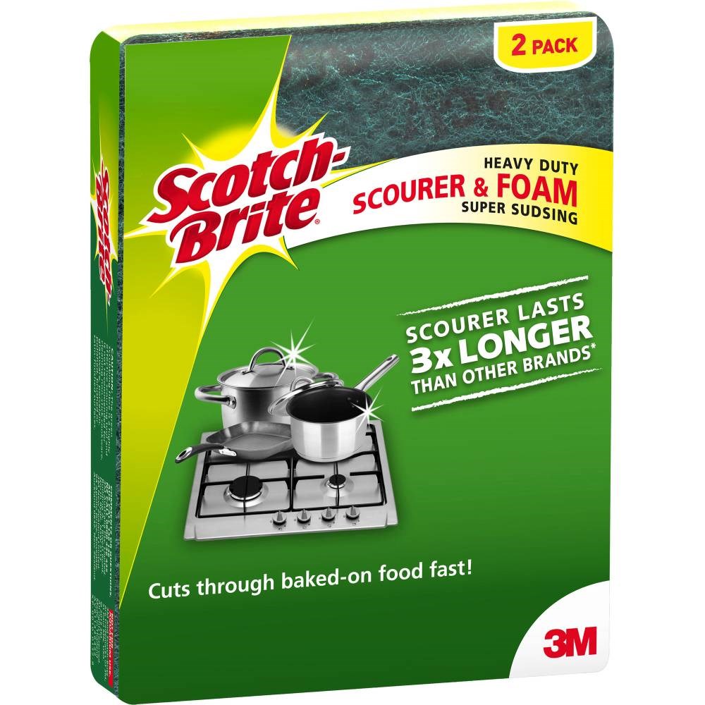 Cleaning - Scotch-Brite Sponges Heavy Duty Foam Scrub Pack of 2 ...