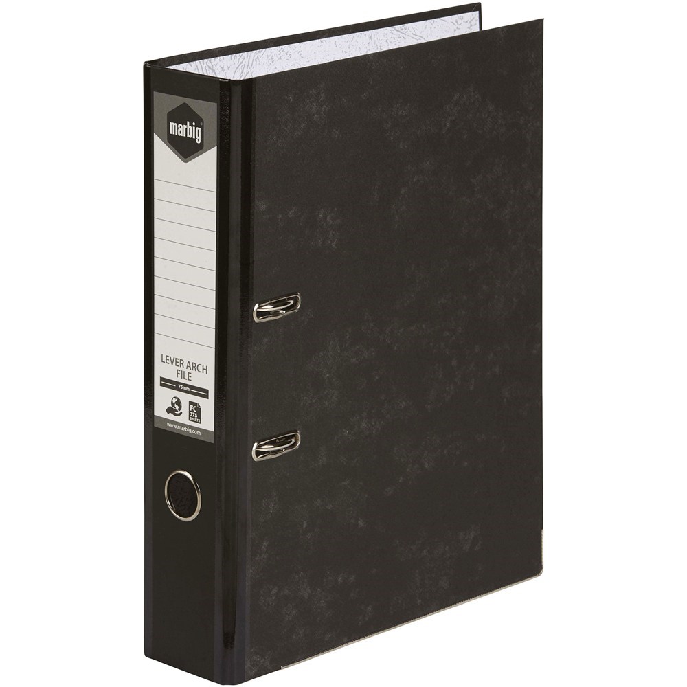 Binders & Folders MARBIG LEVER ARCH FILE Reinforced Spine Mottle