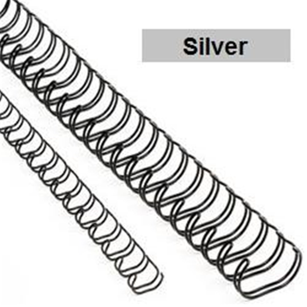 Binding Accessories WIRE BINDING COILS 34 LOOP 9.5mm SILVER BX100 Jaybel Office Choice
