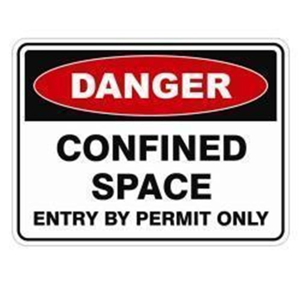 Safety Signs & Labels - SIGN - DANGER CONFINED SPACE - ENTRY BY PERMIT ...